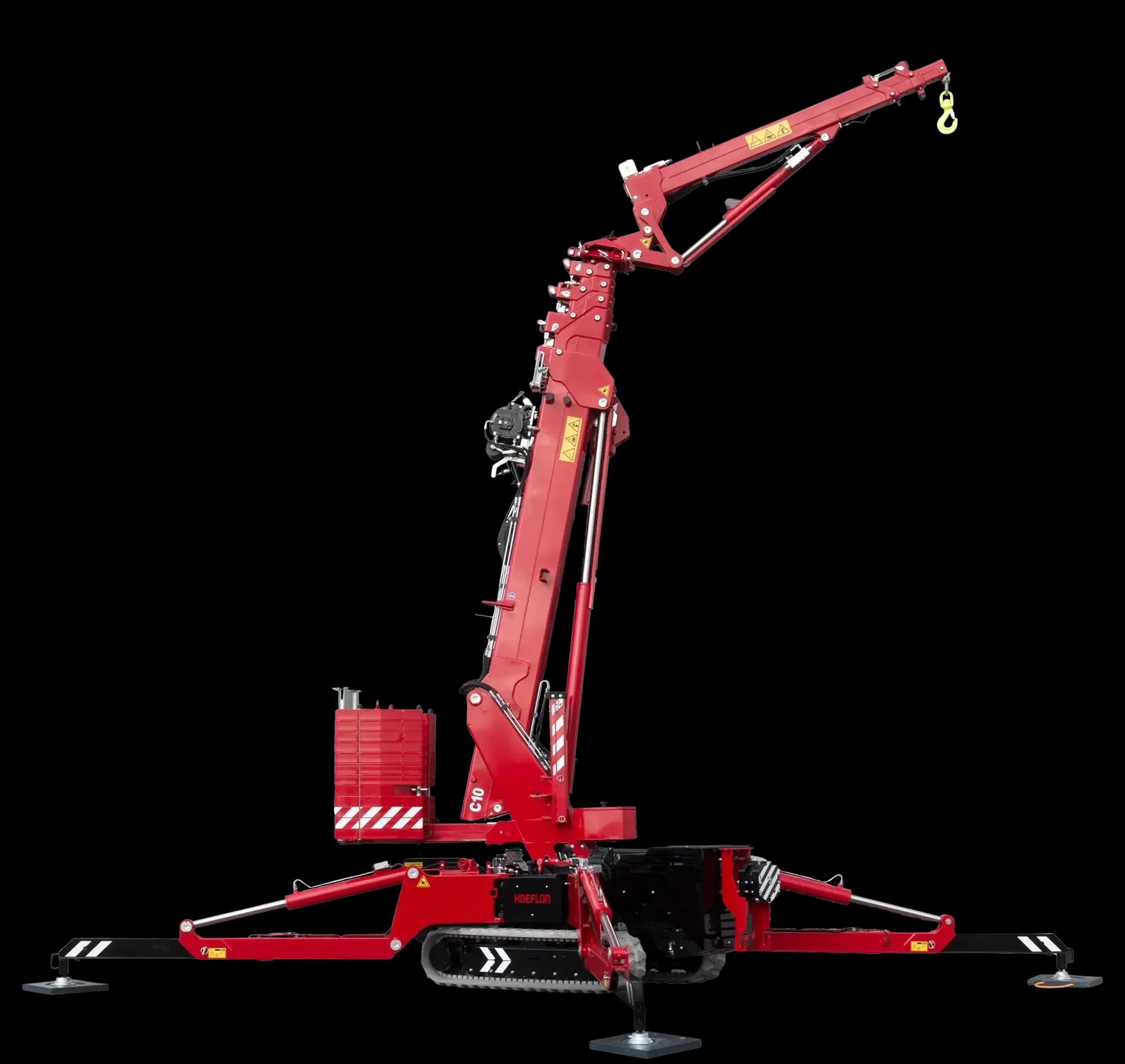 Hoeflon C10e en position verticale.